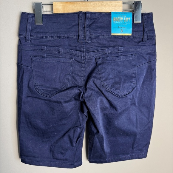 SWS Denim Co Women's NEW Havana Booty Lift Bermuda Shorts Low Rise Navy‎ 3 NWT - Picture 6 of 15